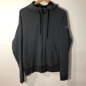 Arc’teryx Hoodie Front-Zip Sweatshirt, Men’s Large, Dark Gray- Worn Once